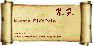 Nyeste Flávia névjegykártya